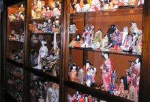 a collection of porcelain dolls